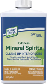 Klean Strip QKGO75CA Mineral Spirit Thinner, Liquid, Milky White, 1 qt